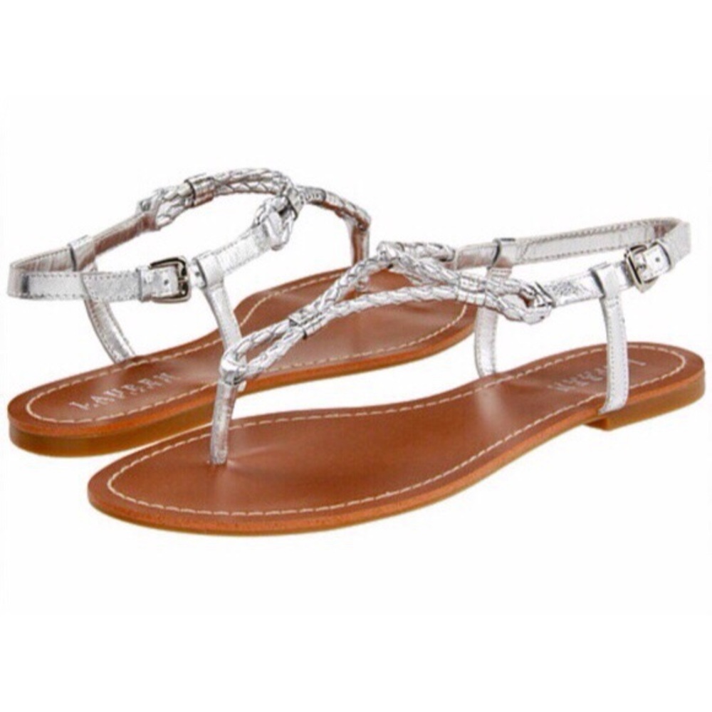 Ralph Lauren silver sandals 7.5